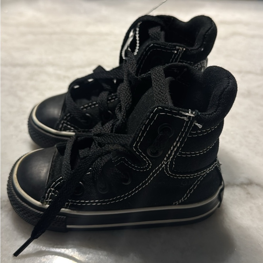 Kids Black Converse High-Top Sneakers
